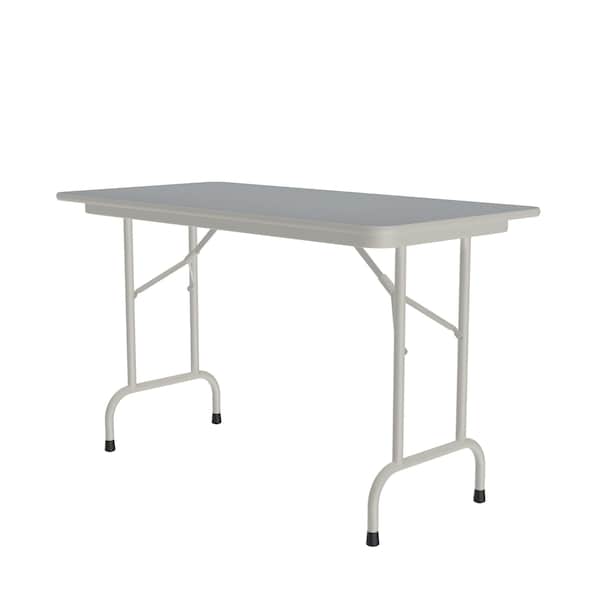 Rectangle Commerical Folding Utility Table, High Pressure Laminate Top, Gray Granite